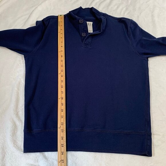 TNH Threads & Heirs blue collared quarter button pullover lightweight sweater - Picture 11 of 11